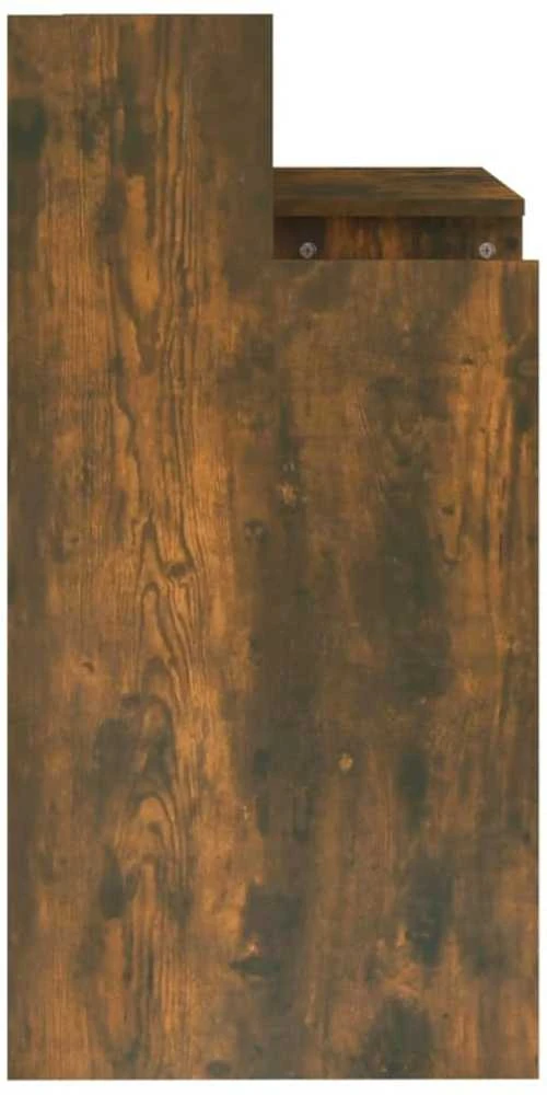 Rašomasis stalas su LED, dūminio ąžuolo, 97x45x90cm, mediena