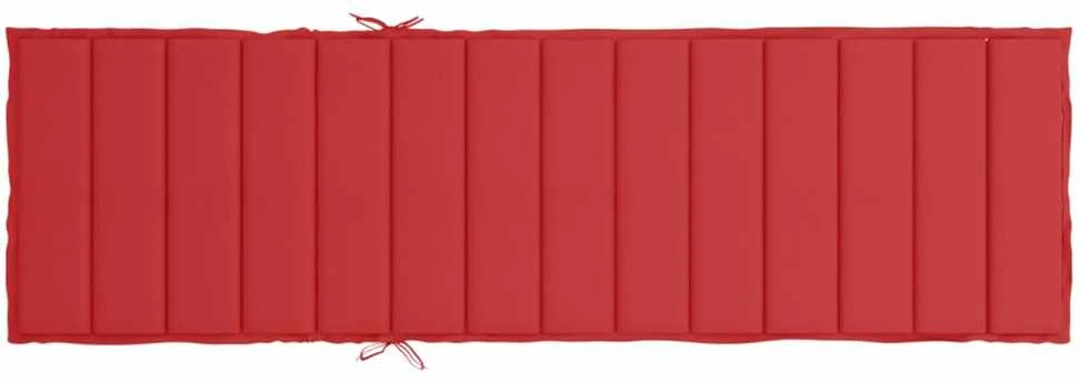 Saulės gulto čiužinukas, raudonos spalvos, 200x60x3cm, audinys