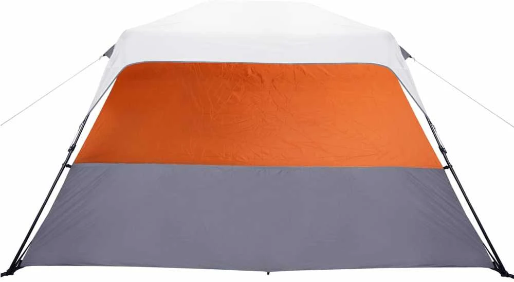 Stovyklavimo palapinė, pilka/oranžinė, tamsinantis audinys, LED