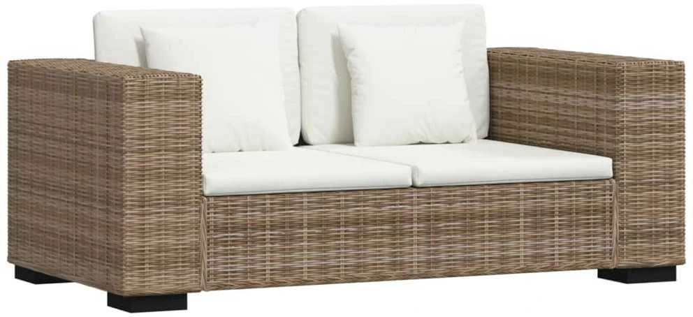 Sofa Septynių dalių dvivietės sofos komplektas, ratanas