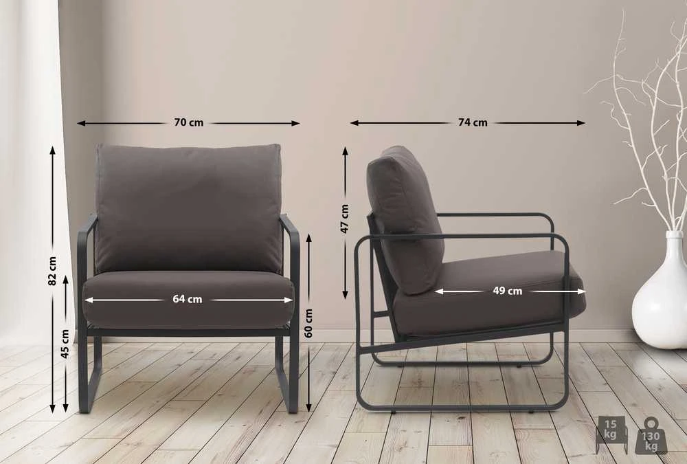 Fotelis Mville Lounger Manea dirbtinė oda
