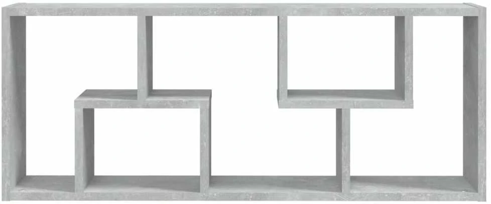 Sieninė lentyna, betono pilkos spalvos, 36x16x90cm, mediena