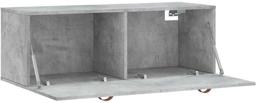 Sieninė spintelė, betono pilka, 100x36,5x35cm, apdirbta mediena