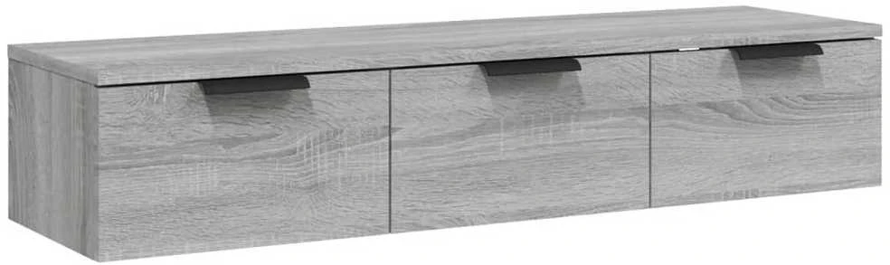 Sieninė spintelė, pilka ąžuolo, 102x30x20cm, apdirbta mediena