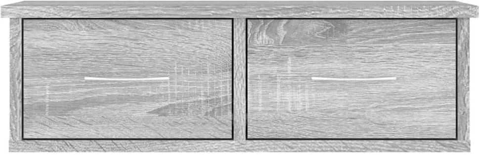 Sieninė spintelė, pilkos ąžuolo spalvos, 60x26x18,5cm, mediena