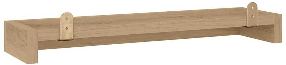 Sieninės lentynos, 2vnt., 60x15x4cm, tikmedžio masyvas
