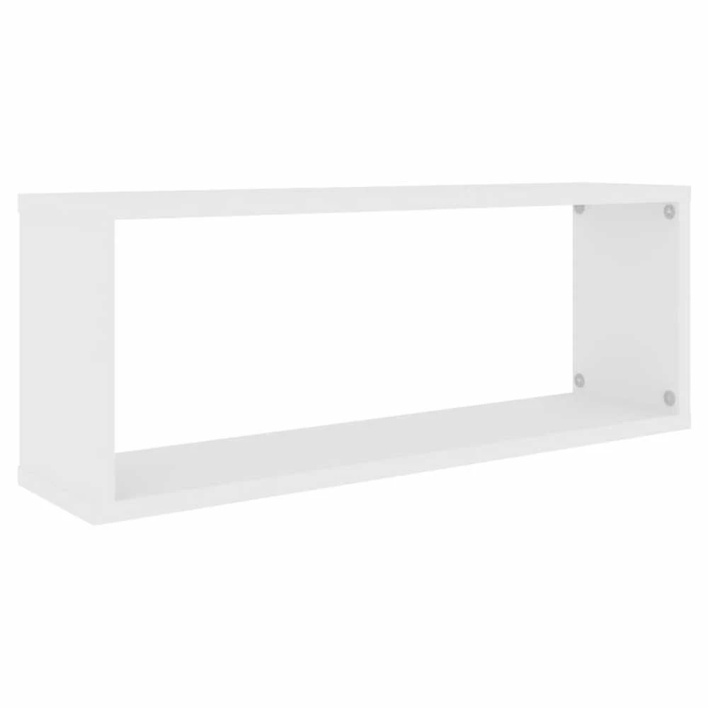 Sieninės lentynos, 2vnt., baltos, 60x15x23cm, apdirbta mediena
