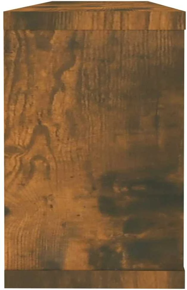 Sieninės lentynos, 4vnt., dūminio ąžuolo, 60x15x23cm, mediena