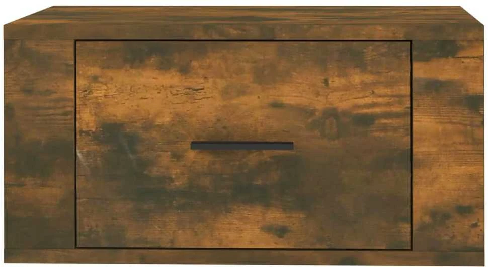 Sieninės naktinės spintelės, 2vnt., dūminio ąžuolo, 50x36x25cm