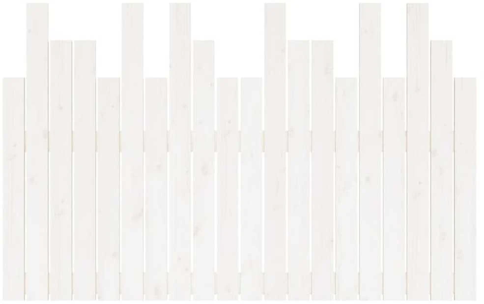 Lova Sieninis galvūgalis, baltas, 127,5x3x80cm, pušies masyvas