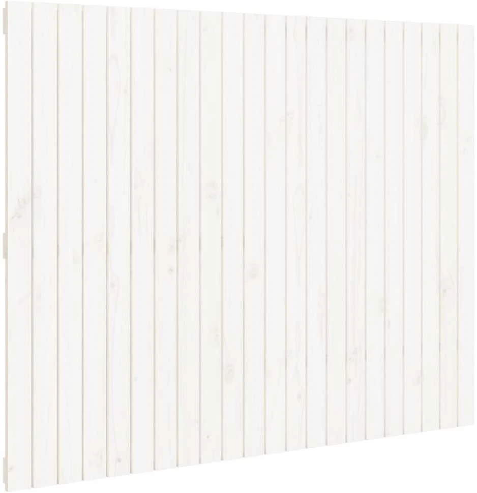 Lova Sieninis galvūgalis, baltas, 140x3x110cm, pušies masyvas