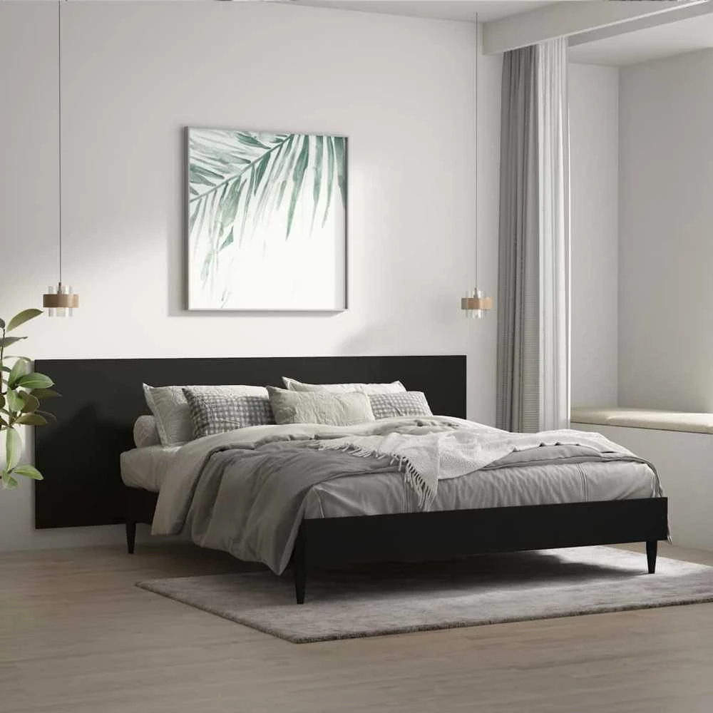 Sieninis galvūgalis, juodas, 240x1,5x80cm, apdirbta mediena