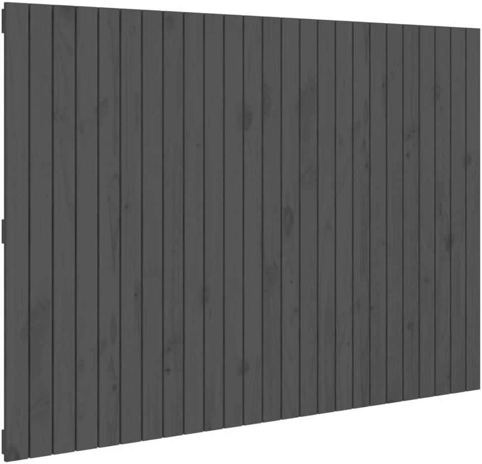 Lova Sieninis galvūgalis, pilkas, 159,5x3x110cm, pušies masyvas