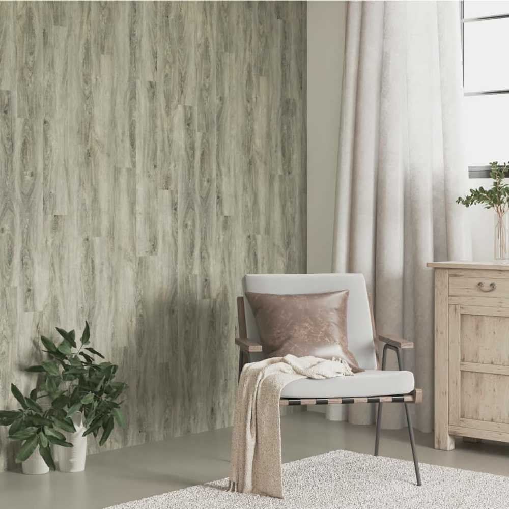 Sienų plokštės, pilkos, 2,06m², PVC, medienos imitacijos
