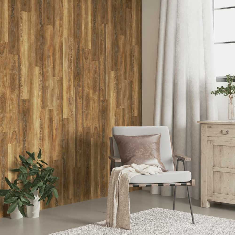 Sienų plokštės, rudos, 2,06m², PVC, medienos imitacijos
