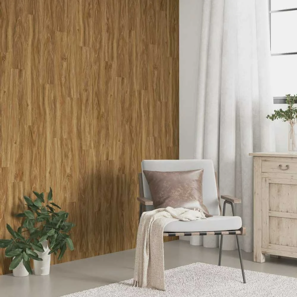 Sienų plokštės, rudos, 2,06m², PVC, medienos imitacijos