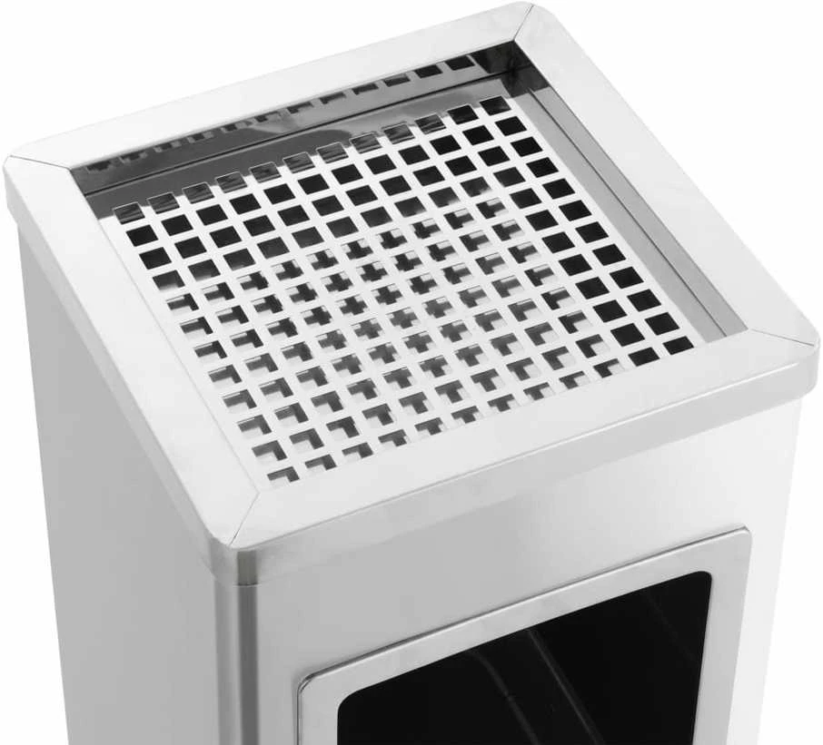 Šiukšliadėžė-peleninė, nerūdijantis plienas, 36l
