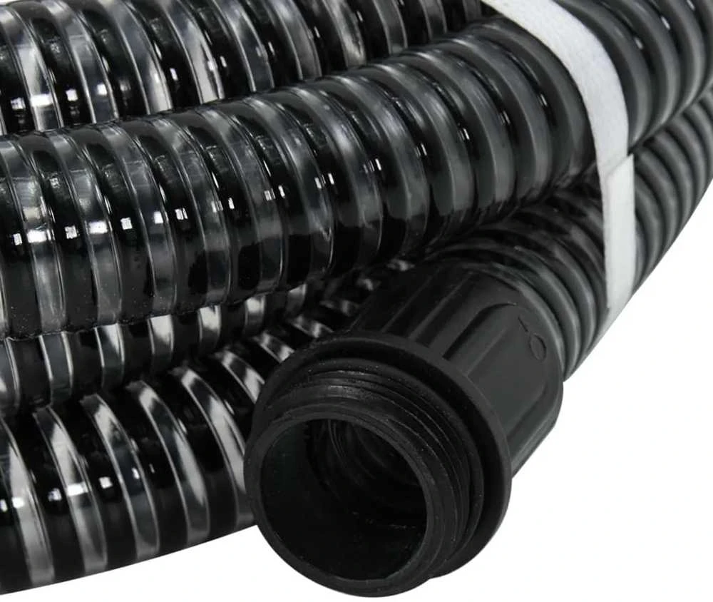 Siurbimo žarna su žalvarinėmis jungtimis, juoda, 1,1", 7m, PVC