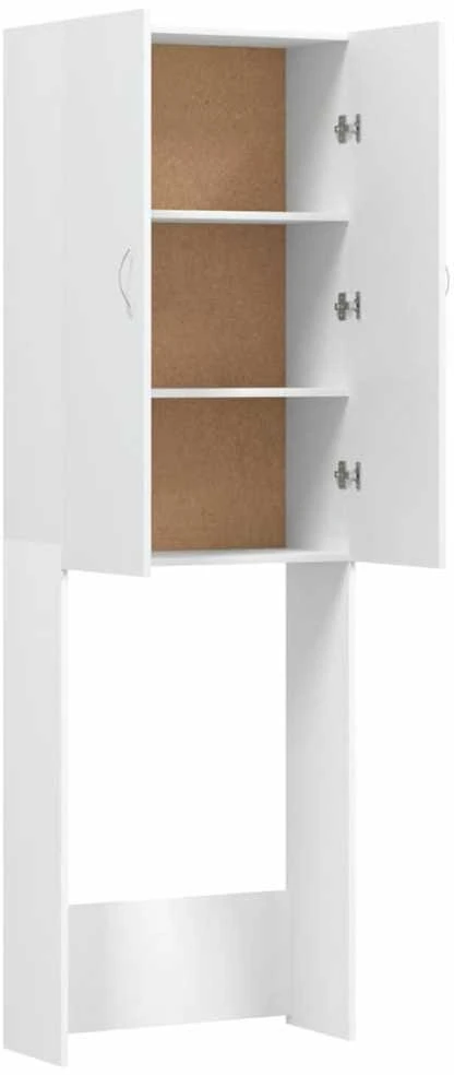 Skalbimo mašinos spintelė, baltos spalvos, 64x25,5x190cm