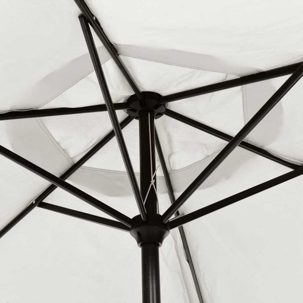 Skėtis nuo saulės, smėlio baltos spalvos, 200x224cm, aliuminis