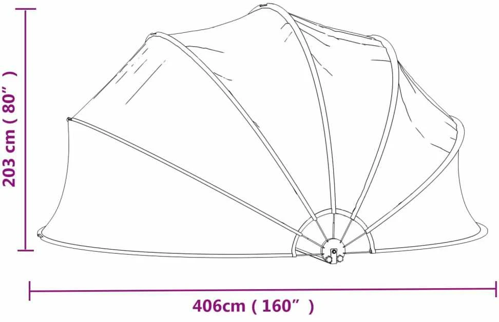 Skliautas baseinui, 406x203cm, PVC, apskritas
