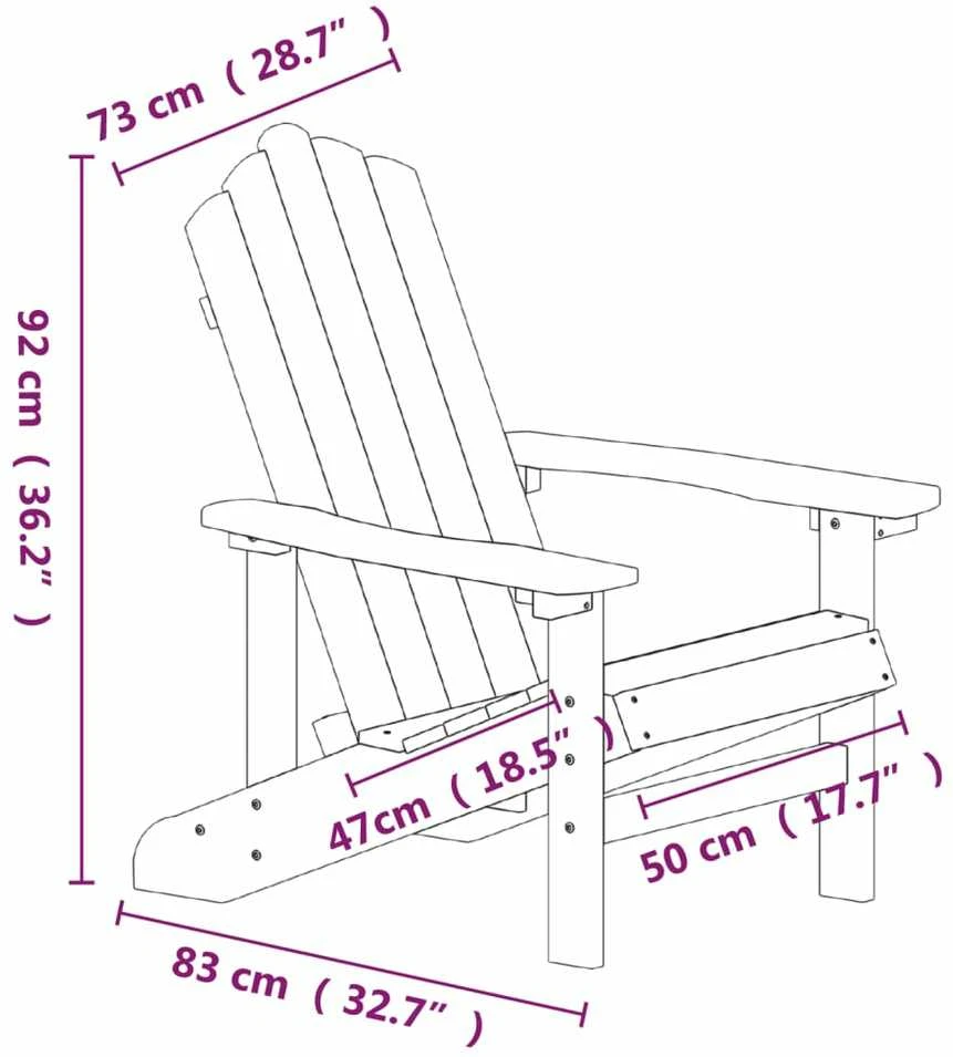 Sodo Adirondack kėdė, antracito spalvos, HDPE