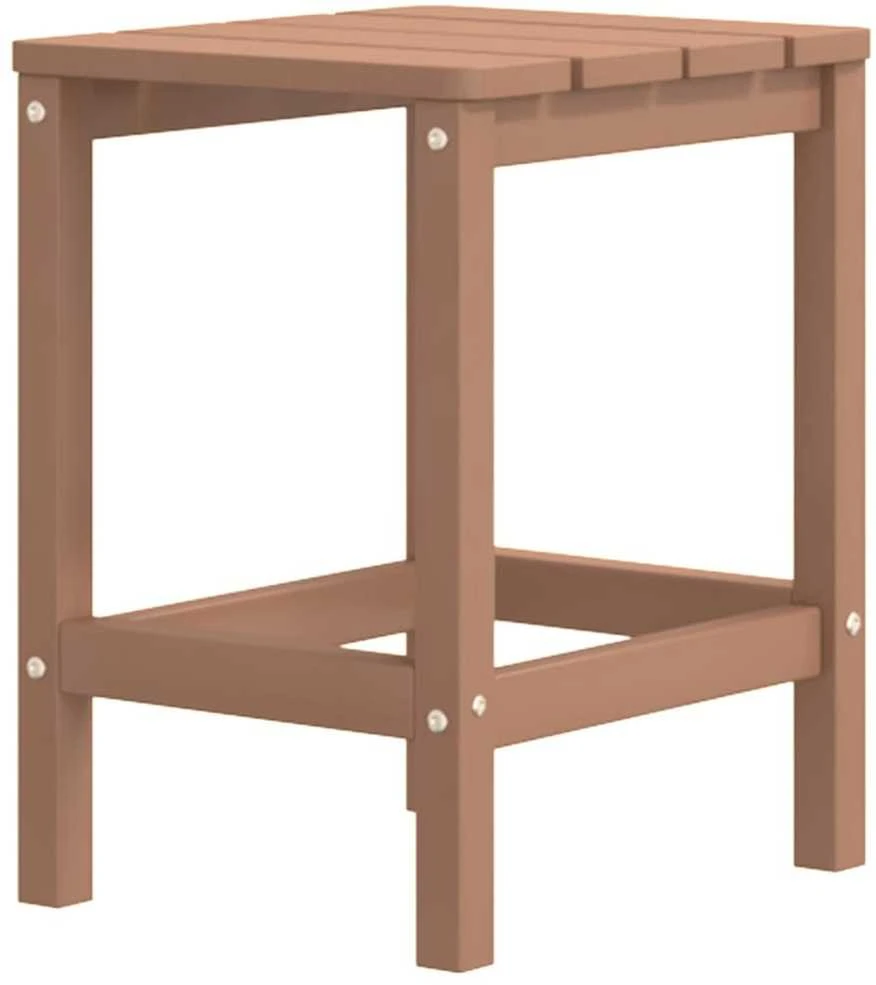 Sodo Adirondack kėdės su staliuku, rudos spalvos, HDPE