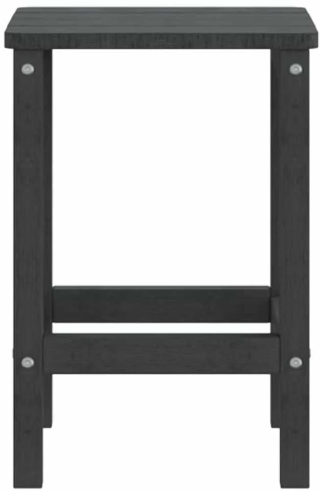 Sodo Adirondack staliukas, antracito spalvos, 38x38x46cm, HDPE