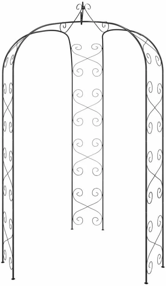 Sodo arka, juodos spalvos, 180x255cm, plienas