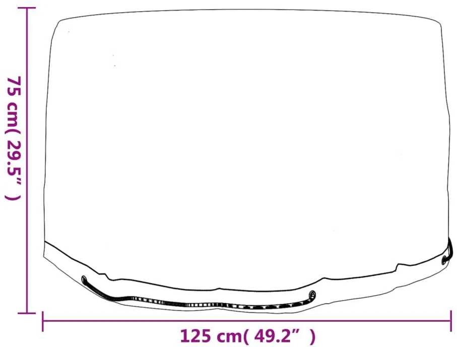 Sodo baldų uždangalai, 2vnt., 125x75cm, 6 kilputės, apskriti