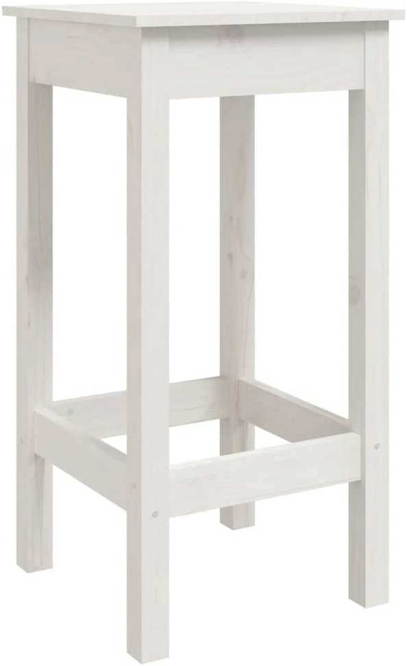 Lauko baldų komplektas Sodo baro baldų komplektas, 3 dalių, baltas, pušies masyvas