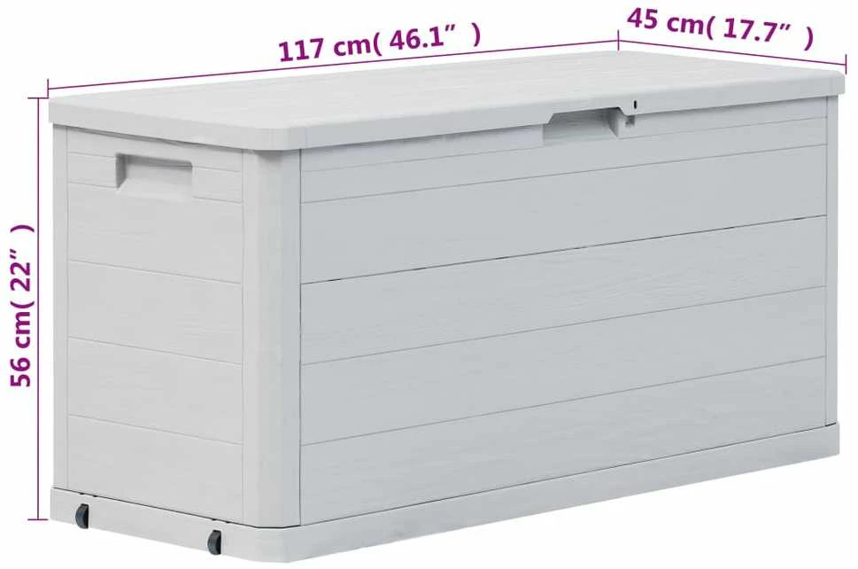 Sodo daiktadėžė, šviesiai pilka, 280 l
