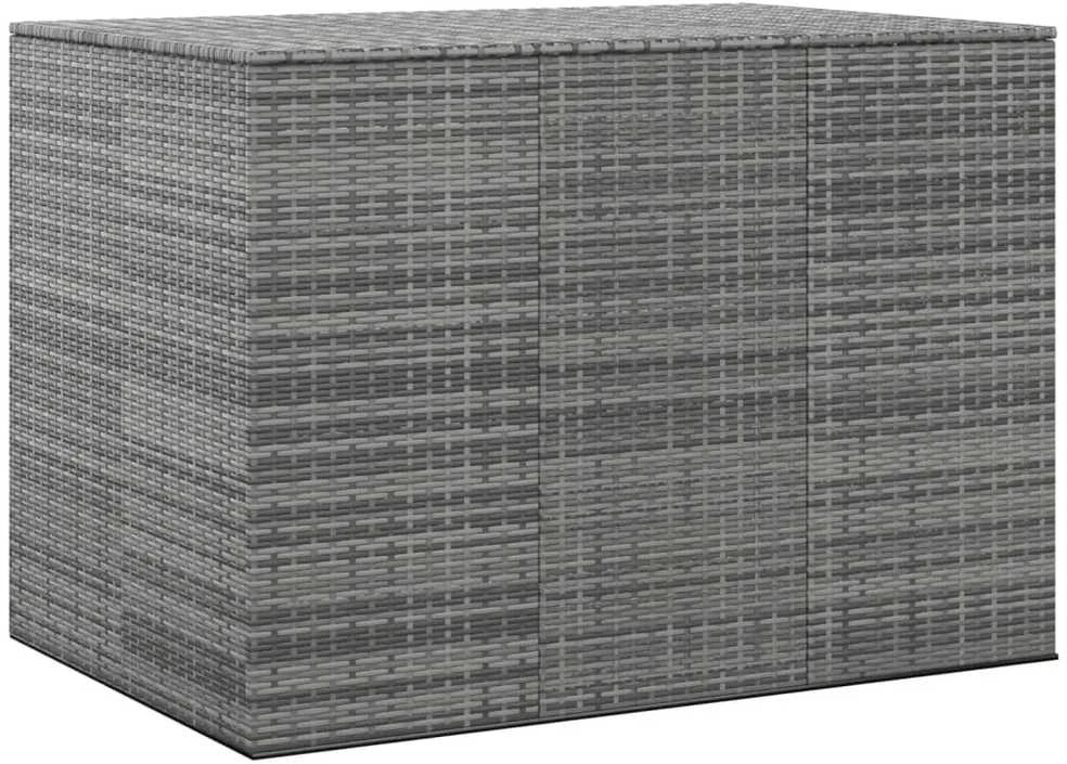 Sodo dėžė pagalvėlėms, pilka, 145x100x103cm, PE ratanas