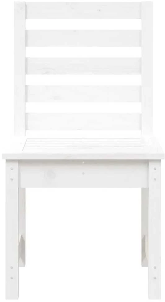 Sodo kėdės 2vnt. baltos 50x48x91,5cm pušies medienos masyvas
