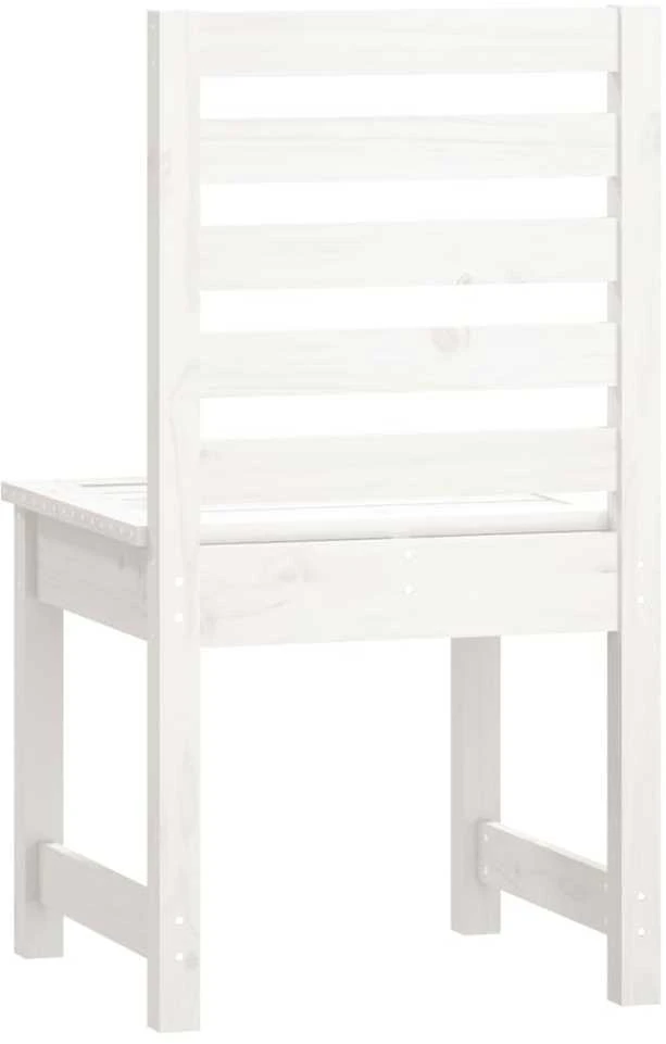 Sodo kėdės 2vnt. baltos 50x48x91,5cm pušies medienos masyvas