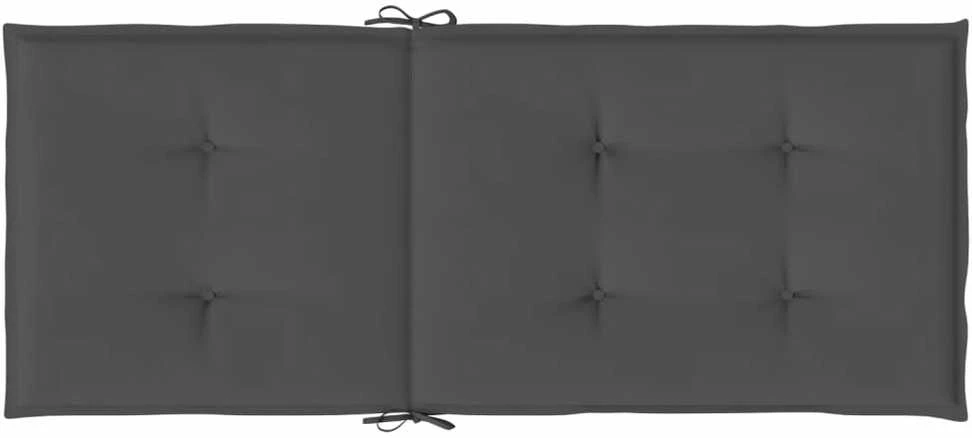 Sodo kėdės pagalvėlės, 2vnt., antracito, 120x50x3cm, audinys