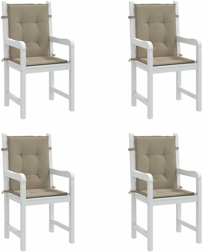 Sodo kėdės pagalvėlės, 4vnt., taupe, 100x50x3cm, audinys