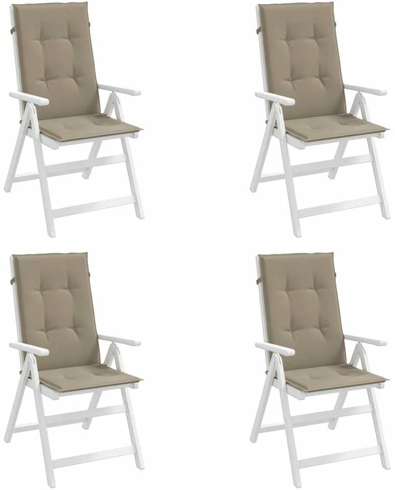 Sodo kėdės pagalvėlės, 4vnt., taupe, 120x50x3cm, audinys