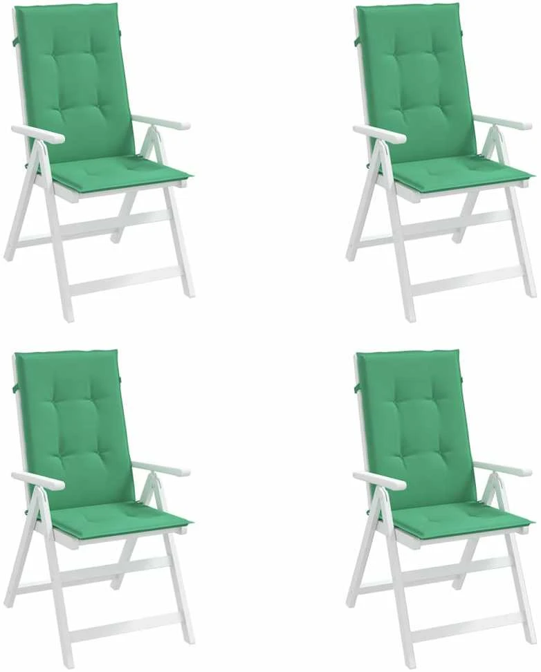 Sodo kėdės pagalvėlės, 4vnt., žalios, 120x50x3cm, audinys