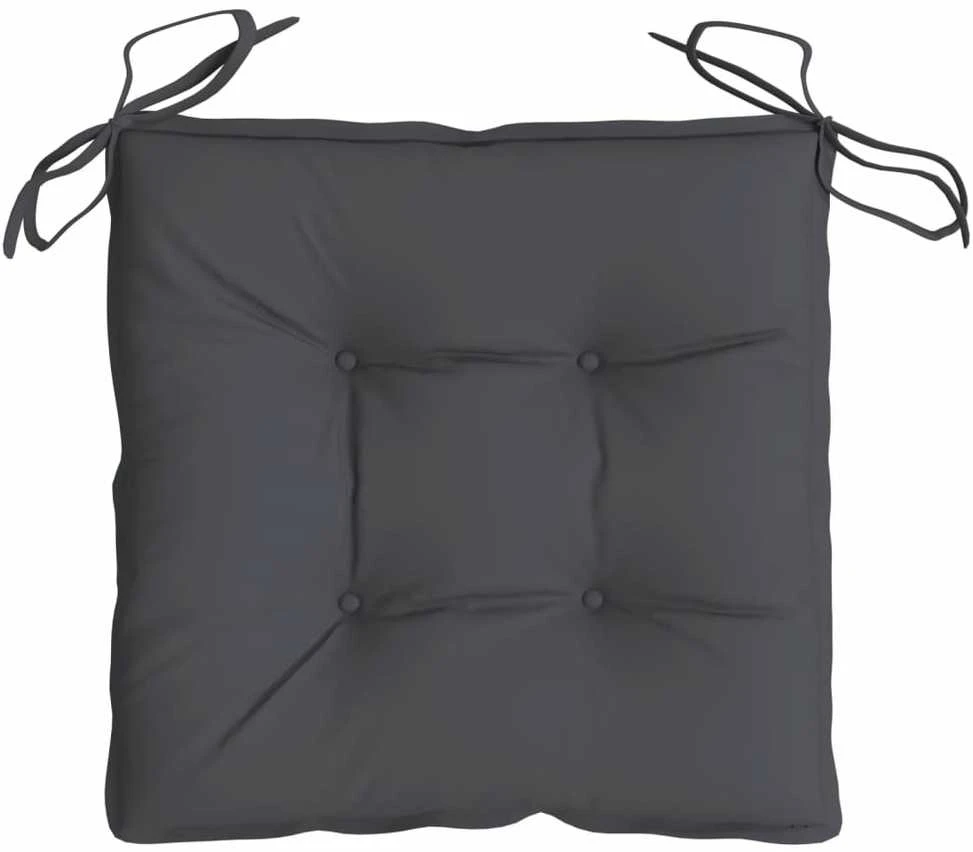 Sodo kėdės su antracito pagalvėlėmis, 2vnt., tikmedžio masyvas
