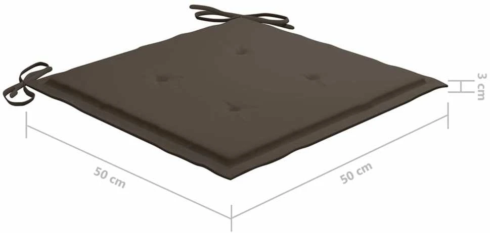 Lauko baldų komplektas Sodo kėdės su arbatos staliuku ir pagalvėlėmis, akacija