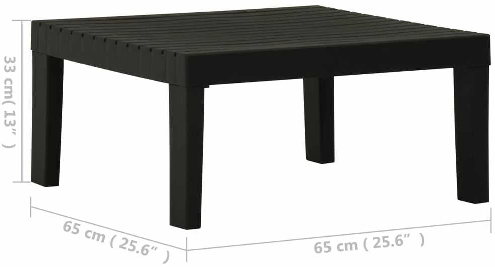 Lauko baldų komplektas Sodo komplektas su pagalvėlėmis, 2 dalių, pilkas, plastikas