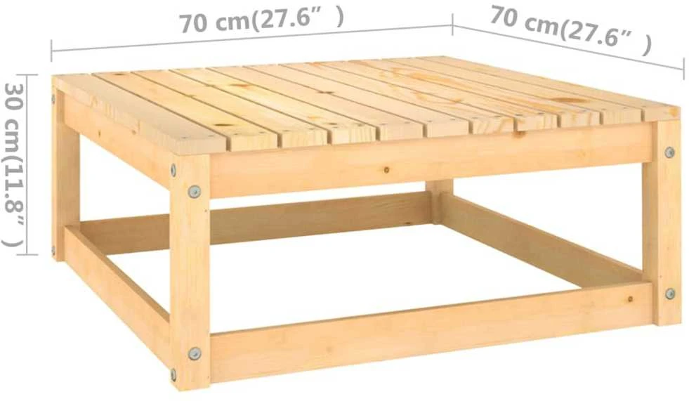 Lauko baldų komplektas Sodo komplektas su pagalvėlėmis, 6 dalių, pušies masyvas