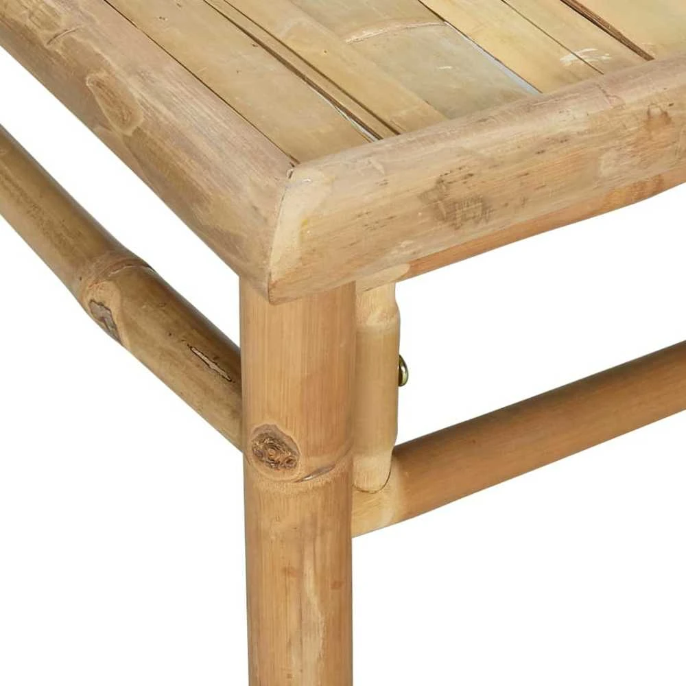 Lauko baldų komplektas Sodo komplektas su pilkomis pagalvėlėmis, 8 dalių, bambukas