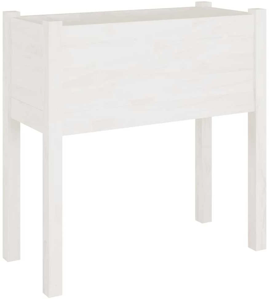 Sodo loveliai, 2vnt., balti, 70x31x70cm, pušies masyvas