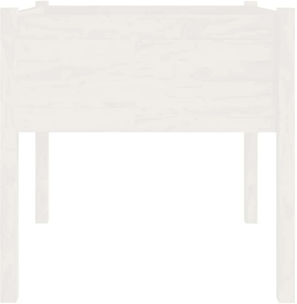 Sodo loveliai, 2vnt., balti, 70x70x70cm, pušies masyvas