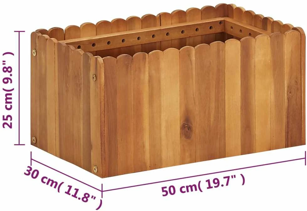 Sodo lovelis, 50x30x25 cm, akacijos masyvas, aukštas