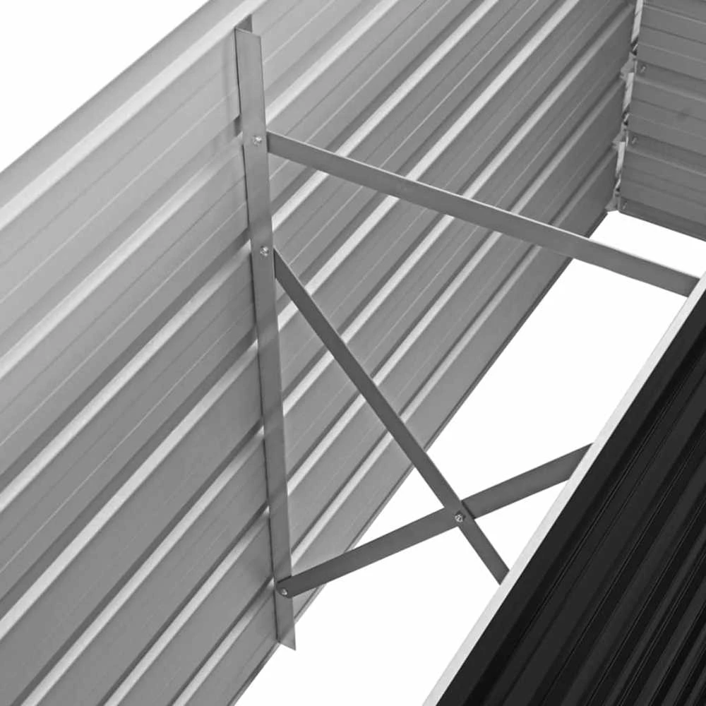 Sodo lovelis, antracito, 160x40x45cm, plienas, aukštas