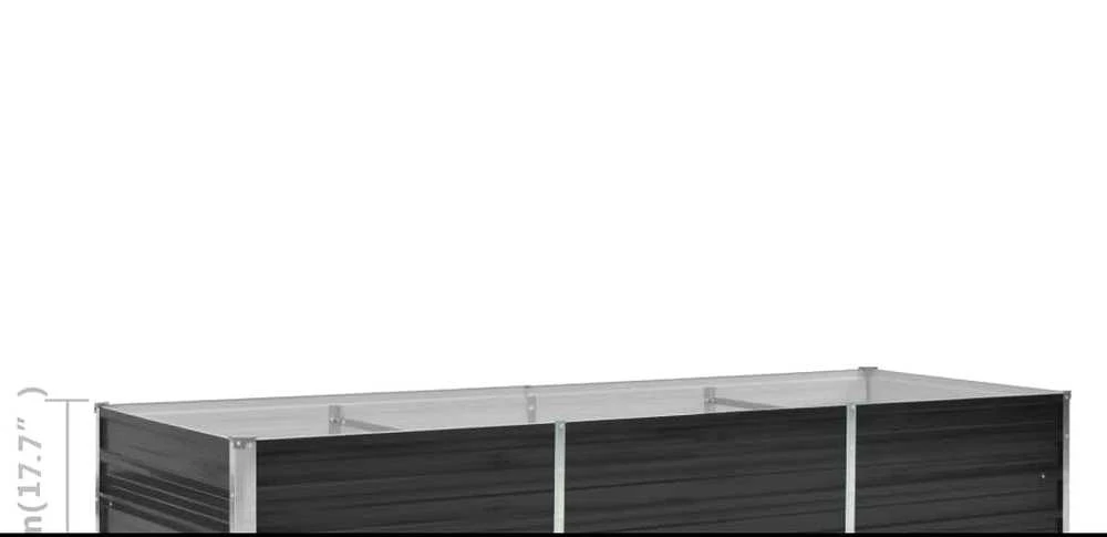 Sodo lovelis, antracito, 240x80x45cm, plienas, aukštas