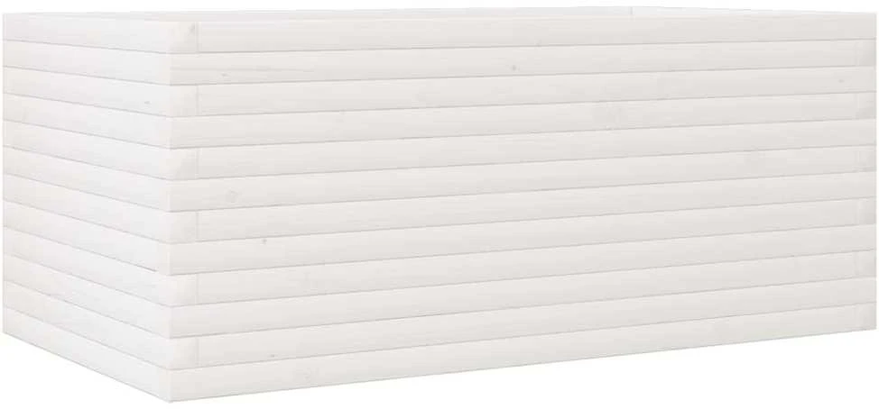 Sodo lovelis, baltas, 110x60x45,5cm, pušies medienos masyvas